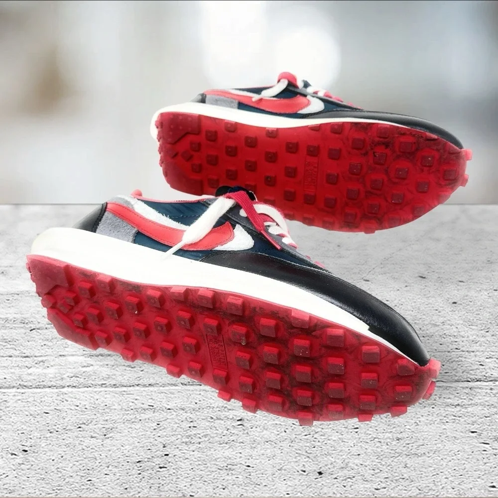Nike LDWaffle Sacai Undercover Mens 9.5 Midnight Spruce Red DJ4877-300 Low Top